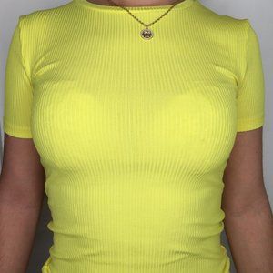 Bright yellow t shirt
